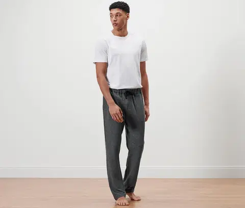 Pajamas Domáce nohavice, sivé s melírom