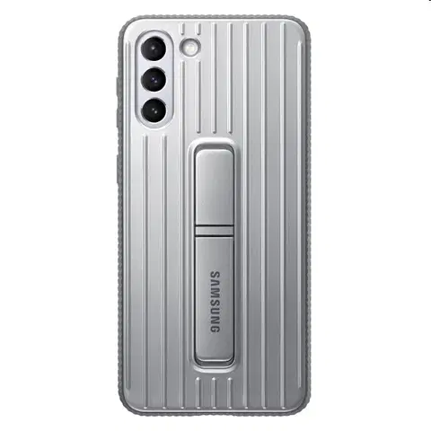 Puzdrá na mobilné telefóny Puzdro Protective Standing Cover pre Samsung Galaxy S21 Plus - G996B, light gray (EF-RG996C) EF-RG996CJEGWW