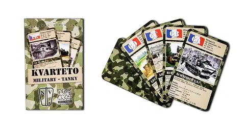 Hračky spoločenské hry - hracie karty a kasíno HRACÍ KARTY - Kvarteto Military Tanky