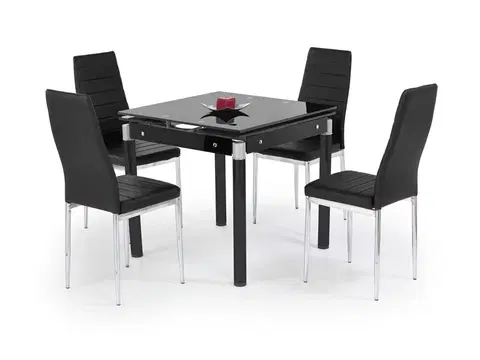 Jedálenské stoly Rozkladací jedálenský stôl KENT Halmar Čierna