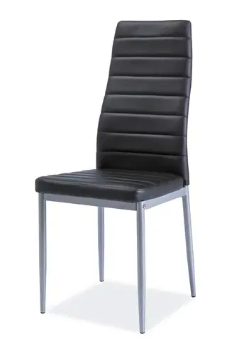 Jedálenské stoličky SIGNAL H-261 BIS ALU jedálenská stolička čierna / hliník