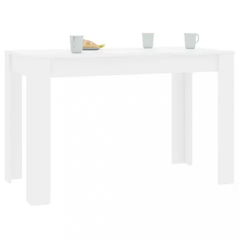 Jedálenské stoly Jedálenský stôl 120x60 cm Dekorhome Biela lesk
