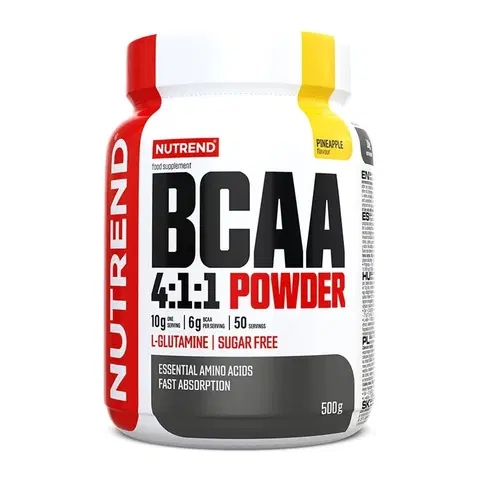 Aminokyseliny Práškový koncentrát Nutrend BCAA 4:1:1 Powder 500 g ananás