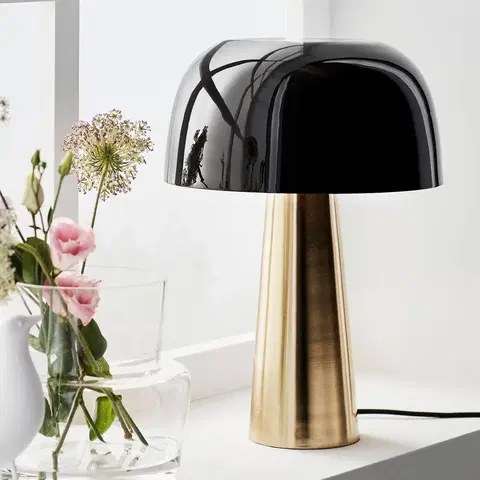 Lampy na nočný stolík Markslöjd Stolná lampa Blanca, bronzová/čierna