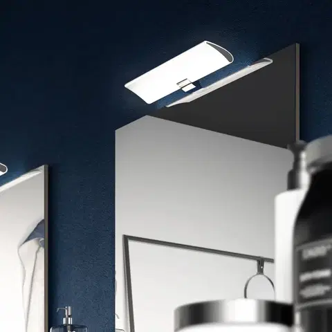 Nástenné svietidlá Ebir Zrkadlové LED svietidlo Miracle chróm, šírka 30 cm