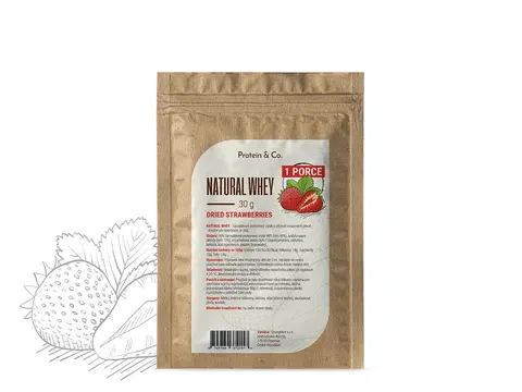Športová výživa Protein&Co. NATURAL WHEY 30 g Zvoľ príchuť: Dried strawberries