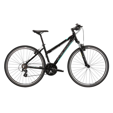 Bicykle Bicykel Kross Evado 2.0 D 28" - model 2022 čierna/mint - L (19", 168-180 cm)