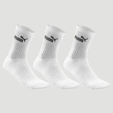 bedminton Ponožky vysoké biele 3 páry
