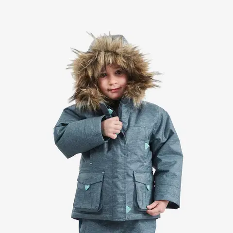 bundy a vesty Detská zimná nepremokavá bunda-parka na turistiku SH500 ULTRA-WARM 2 - 6 rokov