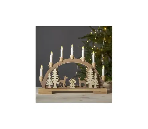Vianočné dekorácie Eglo Eglo 410424 - LED Vianočný svietnik FAUNA 10xLED/0,03W/2xAA 