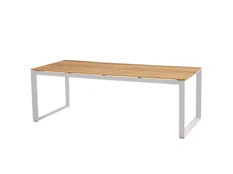Stoly Heritage Teak jedálenský stôl biely 220 cm