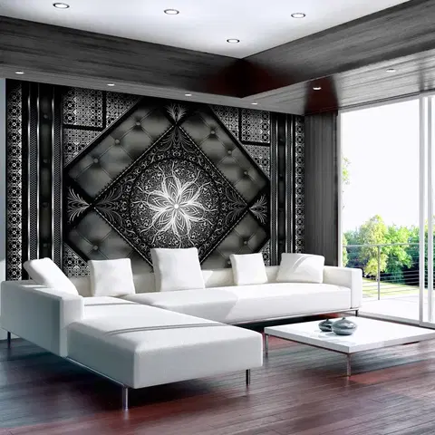 Čiernobiele tapety Fototapeta čierna mozaika - Black mosaic