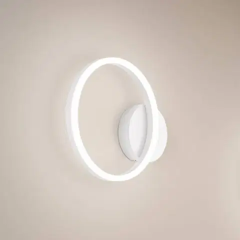 Nástenné svietidlá Fabas Luce Nástenné LED svietidlo Giotto 1-plameňové biele