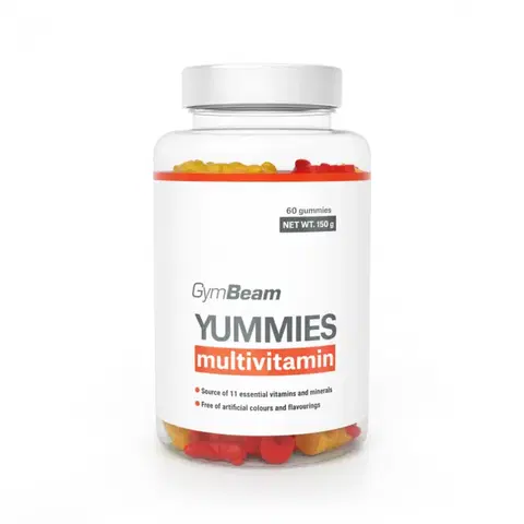 Multivitamíny GymBeam Yummies Multivitamin 60 kaps. pomaranč citrón čerešňa