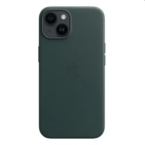 Puzdrá na mobilné telefóny Kožený zadný kryt Apple iPhone 14 s MagSafe, píniovo zelená MPP53ZMA