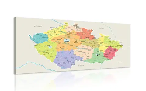 Obrazy mapy Obraz mapa Českej republiky