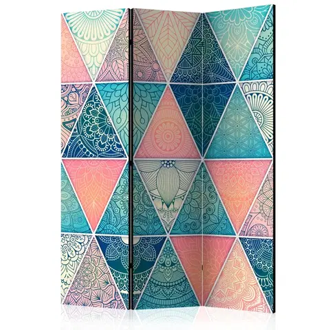 Paravány Paraván Oriental Triangles Dekorhome 135x172 cm (3-dielny)