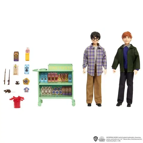 Hračky bábiky MATTEL - Harry Potter bábiky Harry a Ron na ceste expresom do rokfortu