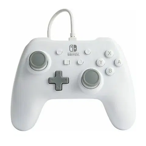 Príslušenstvo k herným konzolám Káblový ovládač PowerA pre Nintendo Switch, Matte White 1517033-01