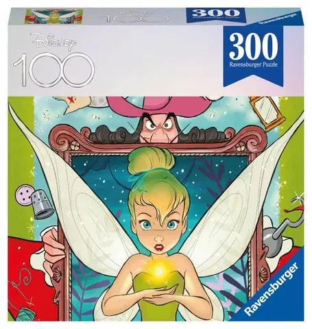 Hračky puzzle RAVENSBURGER - Disney 100 rokov: víla cililing 300 dielikov