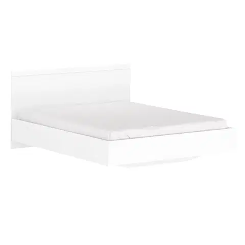 Postele Manželská posteľ, 160x200, biela, LINDY