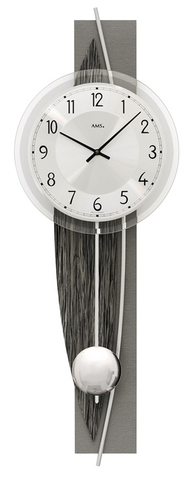 Hodiny Dizajnové nástenné kyvadlové hodiny 7458 AMS 67cm