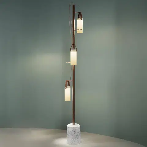 Stojacie lampy Fontana Arte Fontana Arte Galerie stojaca LED lampa 3-plameňová