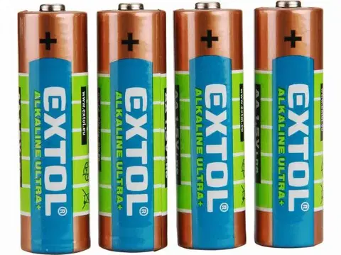 Batérie primárne EXTOL ENERGY Bateria alkalicka 4ks, 1,5V, typ AA