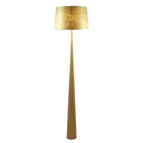 Stojacie lampy Aluminor Stojaca lampa Totem LS kov dyhované pravým drevom