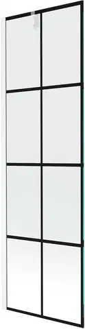 Sprchové dvere MEXEN/S - Next vaňová zástena FIX 60 x 150 cm, čierna dekor, biela 895-060-000-00-77-20