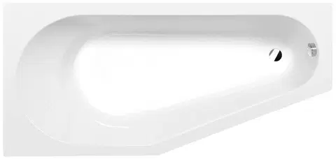 Vane POLYSAN - TIGRA L asymetrická vaňa 170x80x46cm, biela 90111