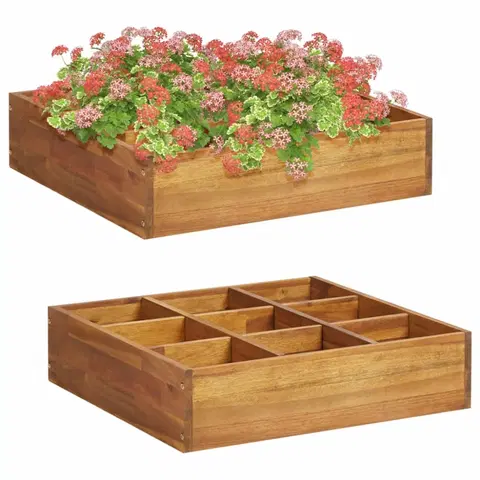 Kvetináče a truhlíky Záhradný kvetináč na bylinky z akáciového dreva
