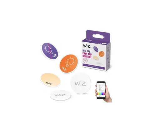 LED osvetlenie WiZ WiZ - NFC Samolepiaci tag na ovládanie osvetlenia 4 ks 