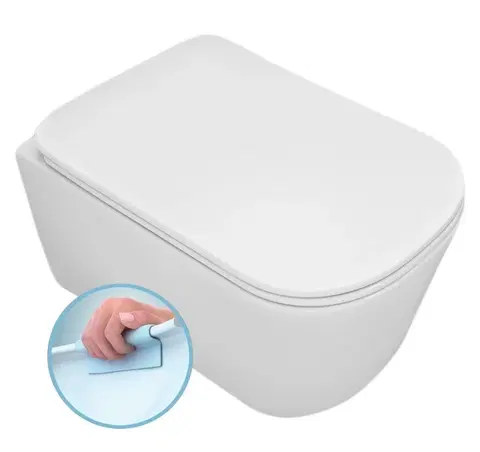Záchody KERASAN - TRIBECA závesná WC misa, Rimless, 35x54cm, biela 511401