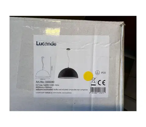 Svietidlá Lucande Lucande - Luster na lanku MALEO 1xE27/60W/230V 