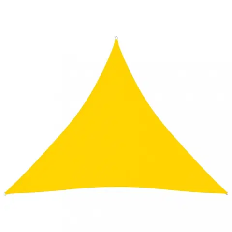 Stínící textilie Tieniaca plachta trojuholníková 5 x 5 x 5 m oxfordská látka Dekorhome Žltá