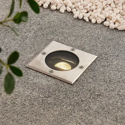 Nájazdové svietidlá Lucande Doris - LED zapustené podlahové reflektory, hranatý tvar