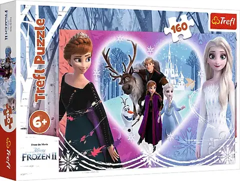 Hračky puzzle TREFL - Puzzle 160 - Šťastné chvíle / Disney Frozen 2