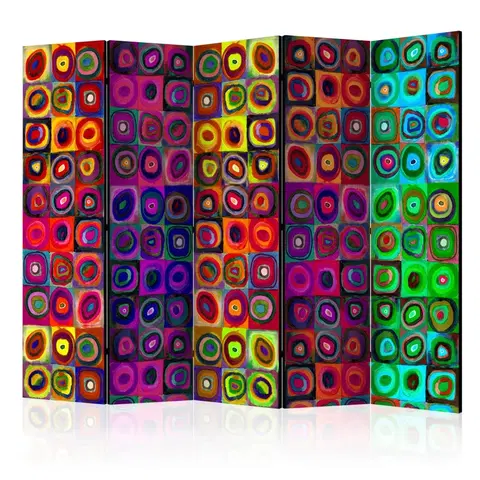 Paravány Paraván Colorful Abstract Art Dekorhome 225x172 cm (5-dielny)