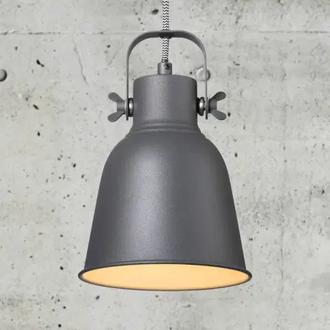 Závesné svietidlá Nordlux Závesná lampa Adrian v čiernej farbe, Ø 16 cm