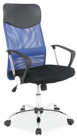 Kancelárske stoličky SIGNAL Q-025 kancelárske kreslo čierna / modrá