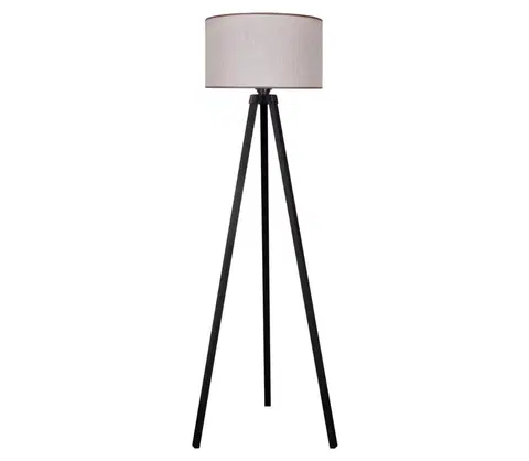 Lampy   - Stojacia lampa 1xE27/60W/230V béžová/wenge 