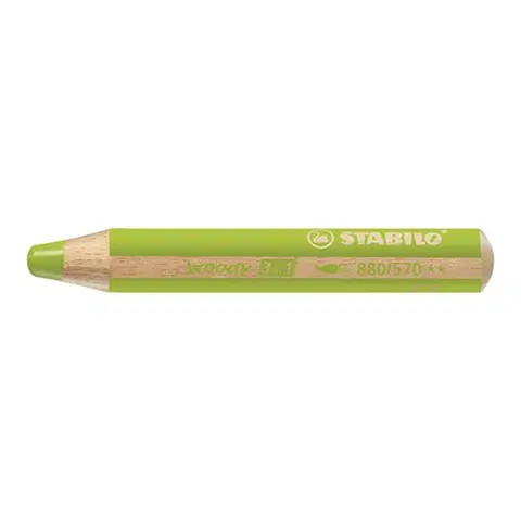 Hračky STABILO - Pastelka woody 3 in 1 svetlo zelená