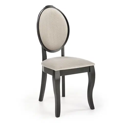 Jedálenské stoličky HALMAR Velo jedálenská stolička čierna / béžová