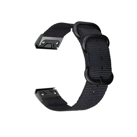Príslušenstvo k wearables Nylónový remienok Tactical QuickFit pre Garmin Fenix 5, 6 a 7, black
