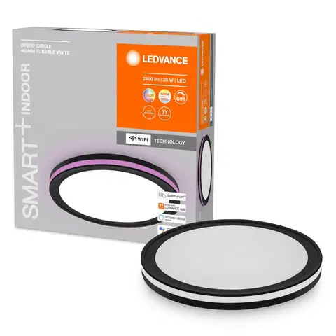 SmartHome stropné svietidlá LEDVANCE SMART+ LEDVANCE SMART+ WiFi Orbis Circle CCT RGB čierna