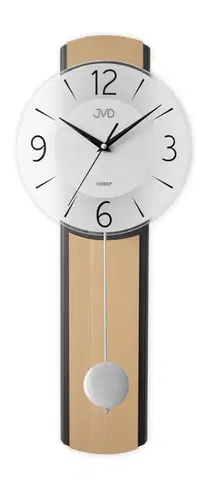 Hodiny Drevené sklenené kyvadlové hodiny JVD NS22017/68, 60cm