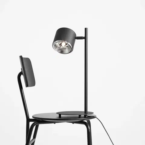 Stolové lampy ALDEX Stolná lampa Bot, čierna s pohyblivou hlavou