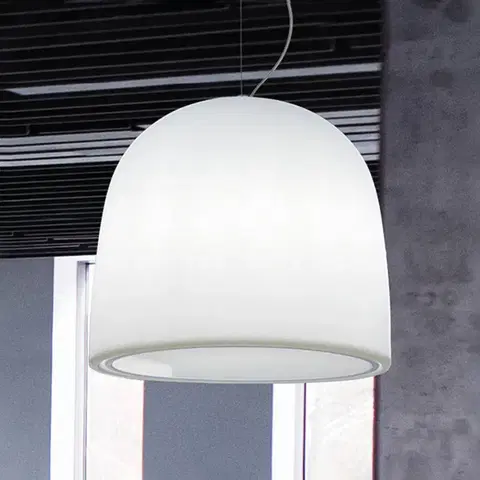Závesné svietidlá Modo Luce Modo Luce Campanone závesná lampa Ø 51 cm biela