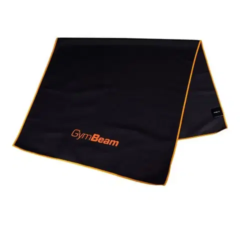 Športové uteráky GymBeam Športový rýchloschnúci uterák Black/Orange
